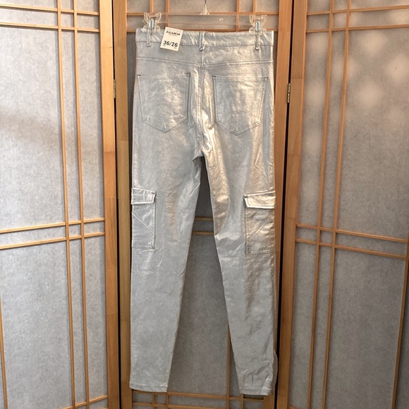 Pull & Bear Silver Spandex Pants - Picture 3 of 5